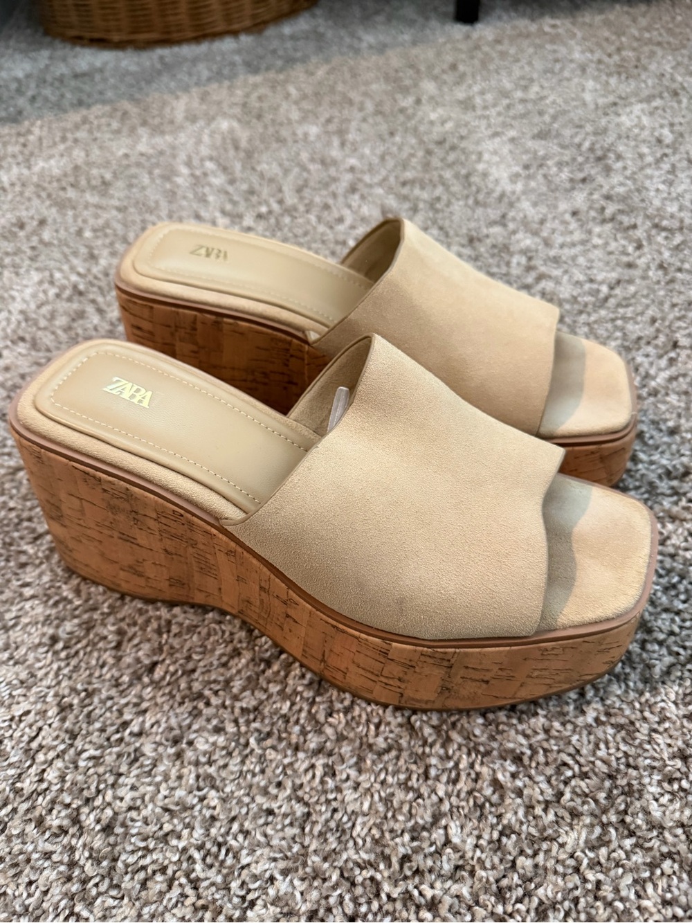 ZARA Cork Platform Sandals